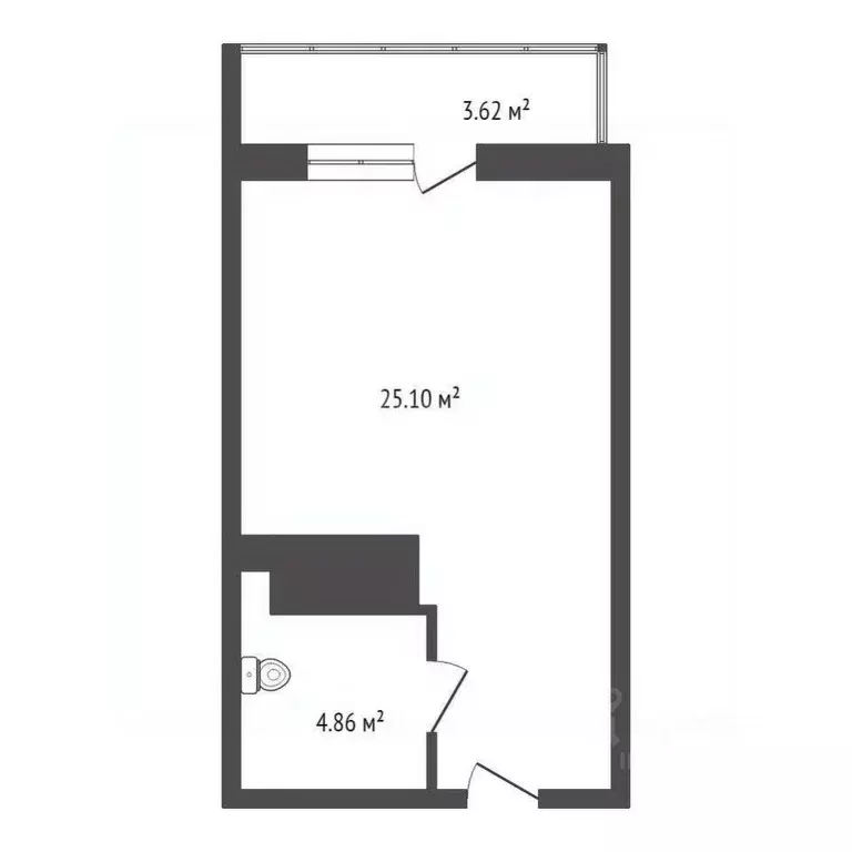 Студия Красноярский край, Красноярск Северный мкр, пер. Светлогорский, ... - Фото 2