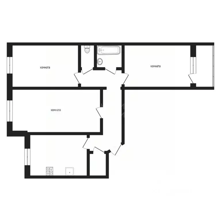 3-к кв. Тюменская область, Тюмень Восточный мкр, ул. Моторостроителей, ... - Фото 2