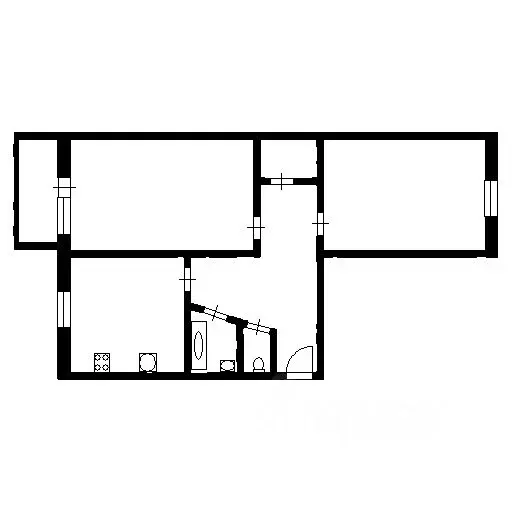 2-к кв. Воронежская область, Воронеж Вольная ул., 44 (47.0 м) - Фото 2