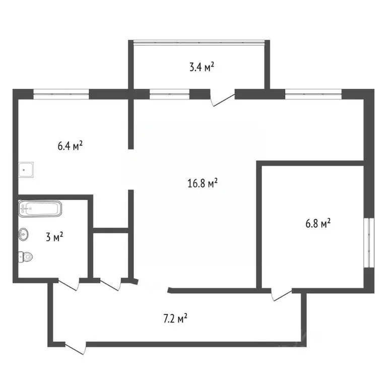 2-к кв. Красноярский край, Красноярск ул. Урицкого, 47 (41.3 м) - Фото 2