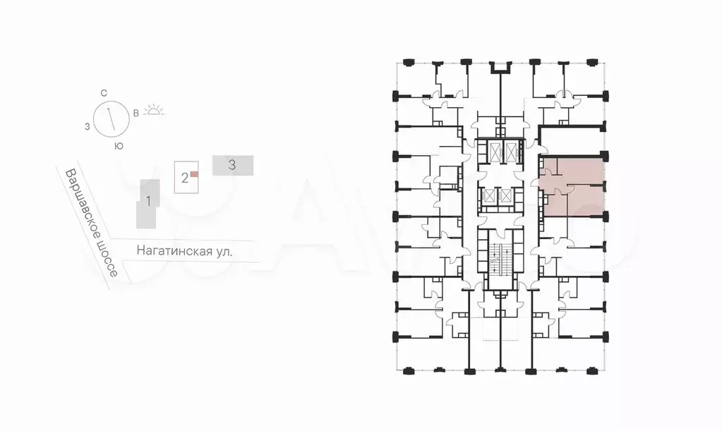 1-к. квартира, 45,8 м, 23/28 эт. - Фото 1