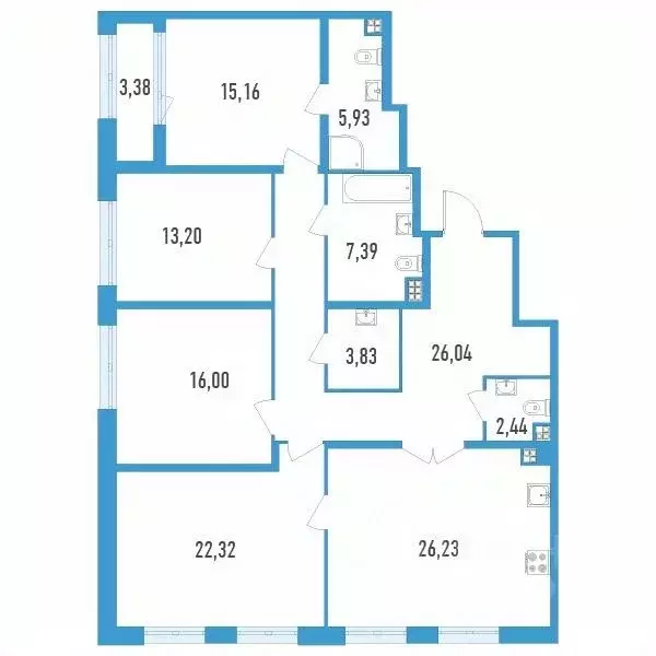 4-к кв. Санкт-Петербург ул. Типанова, 22 (140.23 м) - Фото 0