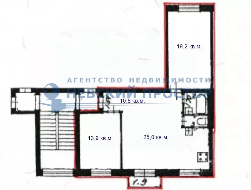 3-к кв. Санкт-Петербург ул. Ольминского, 20 (73.9 м) - Фото 1