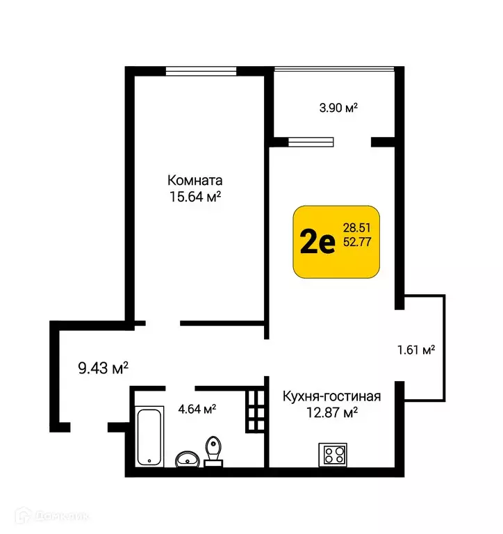 Продаётся 2-к квартира, 54.2 м - Фото 0