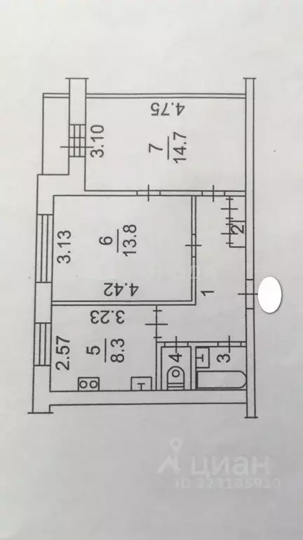 2-к кв. Томская область, Томск ул. Сергея Лазо, 20 (50.0 м) - Фото 1