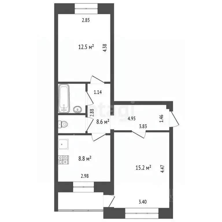 2-к кв. Марий Эл, Йошкар-Ола ул. Лобачевского, 7 (49.0 м) - Фото 1