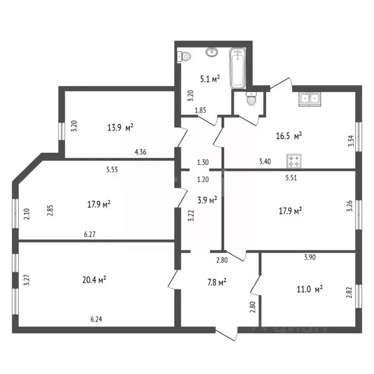 Комната Санкт-Петербург Кирочная ул., 49 (11.0 м) - Фото 2