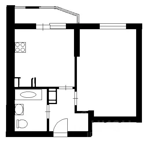 1-к кв. Санкт-Петербург Комендантский просп., 55к1 (40.0 м) - Фото 2