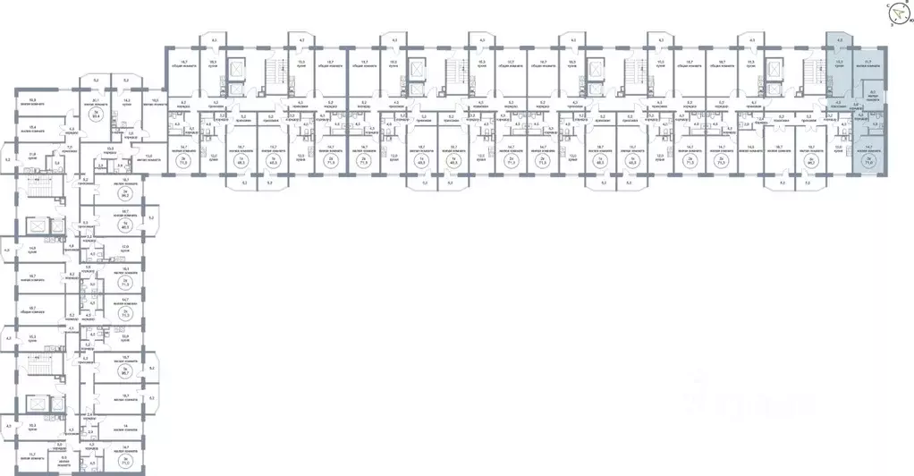 3-к кв. Ханты-Мансийский АО, Нефтеюганск 4-й мкр, 4к1 (71.0 м) - Фото 1