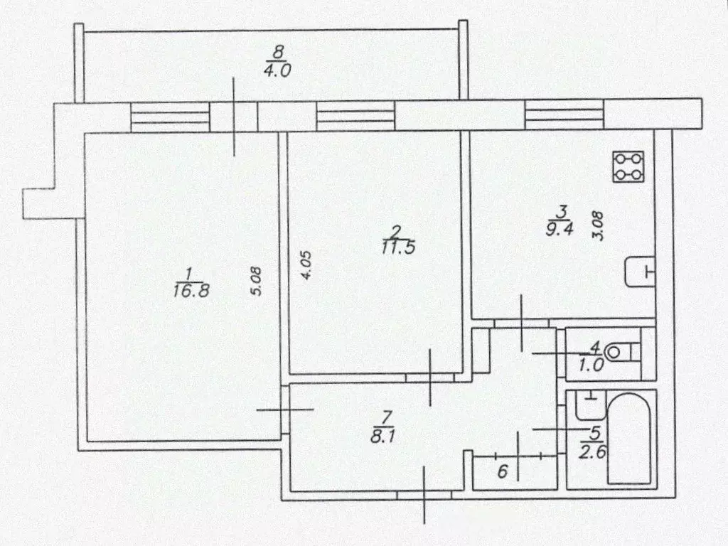 2-к кв. Татарстан, Казань ул. Кул Гали, 15/21 (50.0 м) - Фото 2