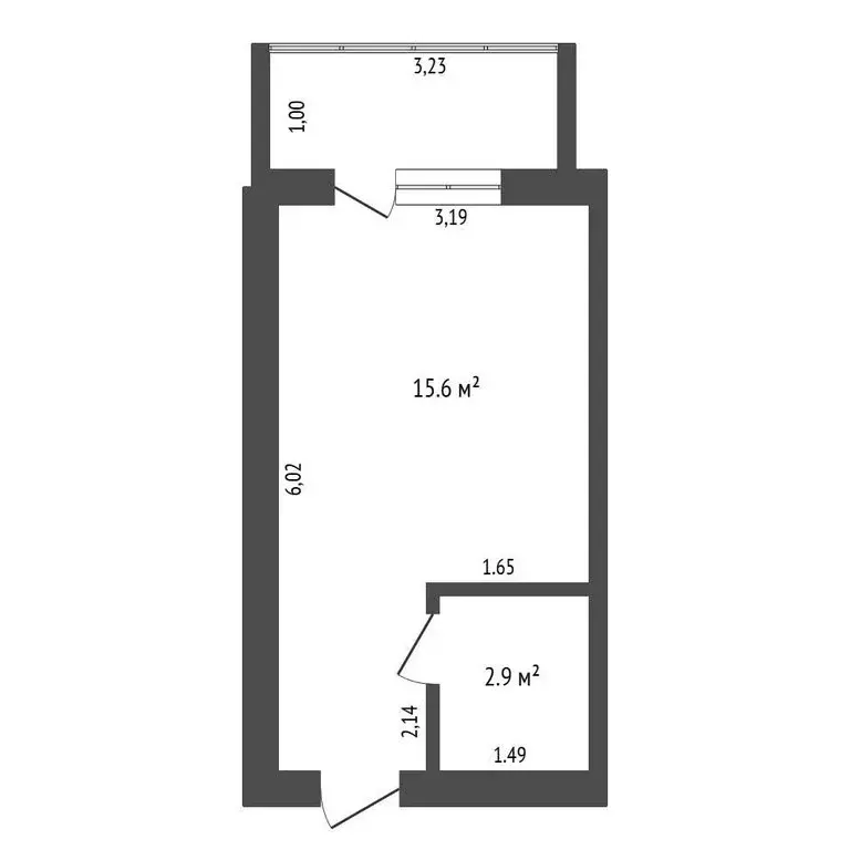 Квартира-студия: Благовещенск, Театральная улица, 145 (18.5 м) - Фото 1