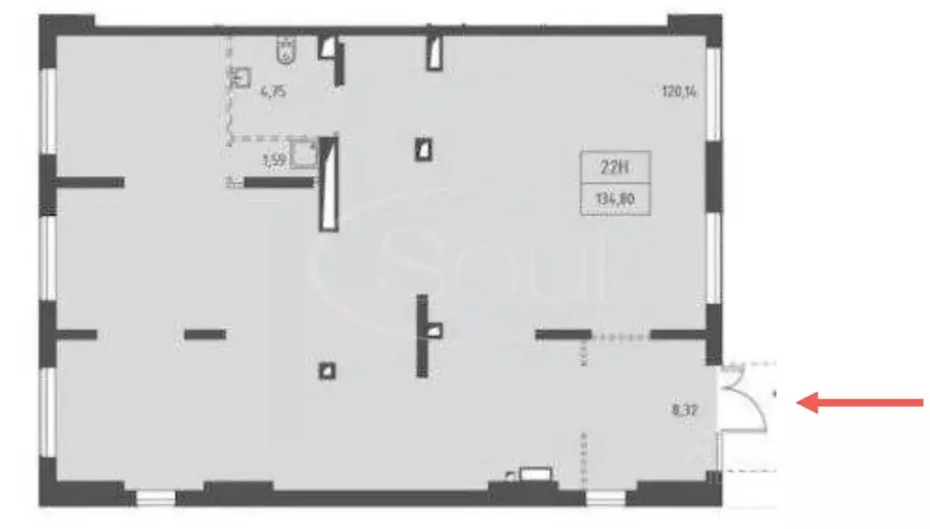 Торговая площадь в Москва пер. Любучанский, 1к2 (135 м) - Фото 2