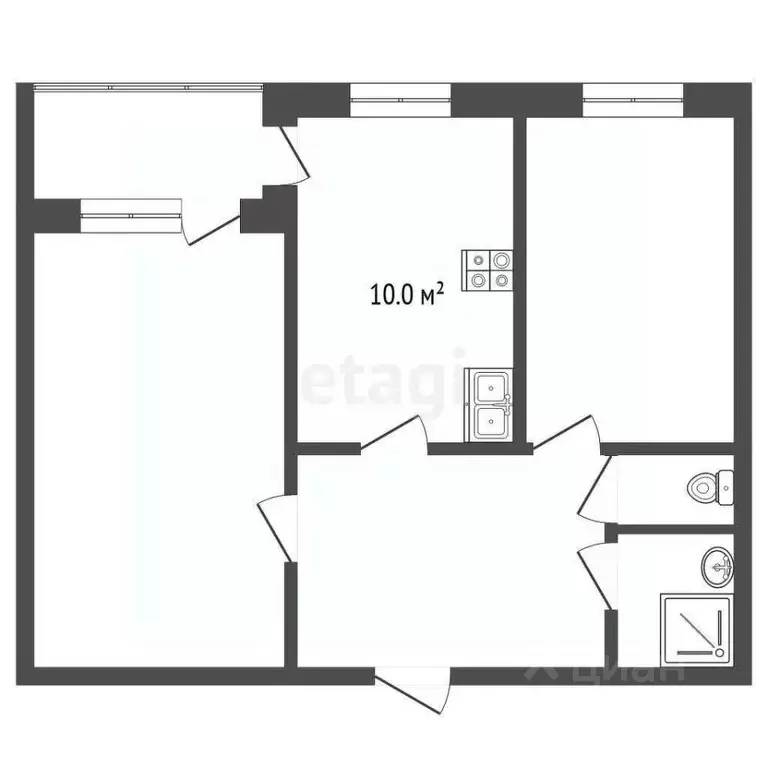 2-к кв. Ставропольский край, Пятигорск ул. Нежнова (49.0 м) - Фото 1