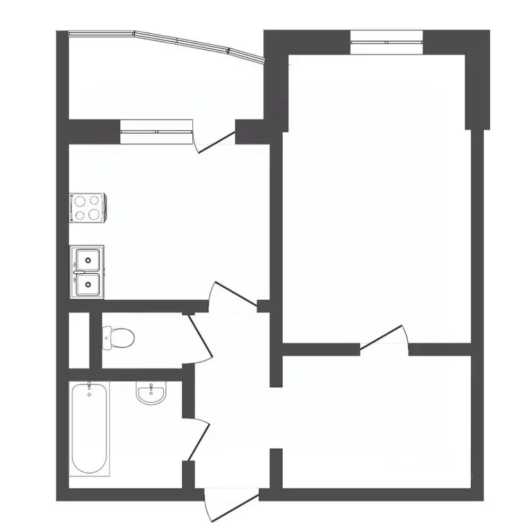 1-к кв. Тюменская область, Тюмень Широтная ул., 185 (43.7 м) - Фото 1