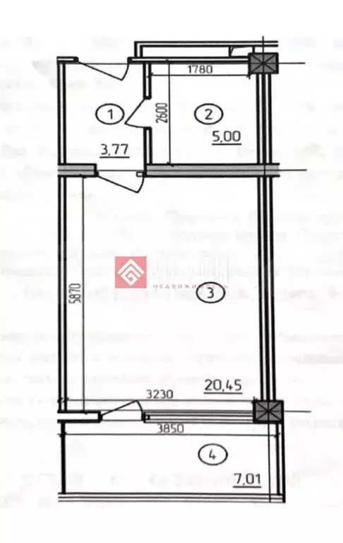 Квартира-студия: Севастополь, Парковая улица, 7 (36.2 м) - Фото 1