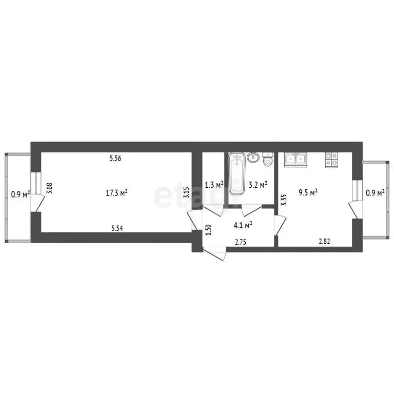 1-комнатная квартира: Феодосия, улица Челнокова, 62А (35.5 м) - Фото 1