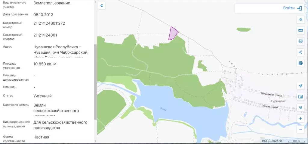 Участок в Чувашия, Чебоксарский муниципальный округ, Большекатрасьское ... - Фото 1