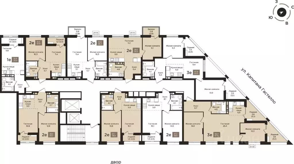 2-к кв. Пермский край, Пермь ул. Капитана Гастелло, 21 (36.4 м) - Фото 2