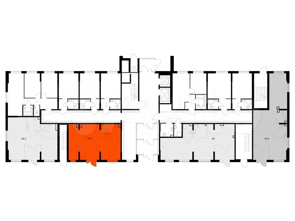 продам помещение свободного назначения, 51.8 м - Фото 1