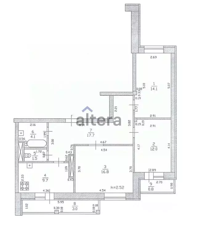 3-к кв. Татарстан, Казань ул. Новоселья, 6 (79.7 м) - Фото 2