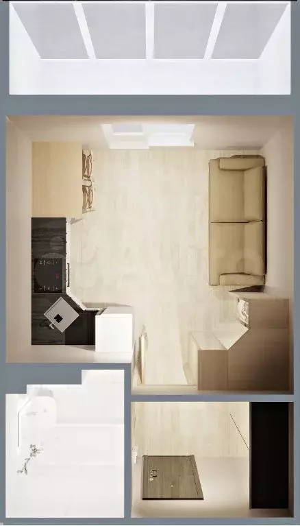 Квартира-студия, 23,8 м, 4/4 эт. - Фото 1