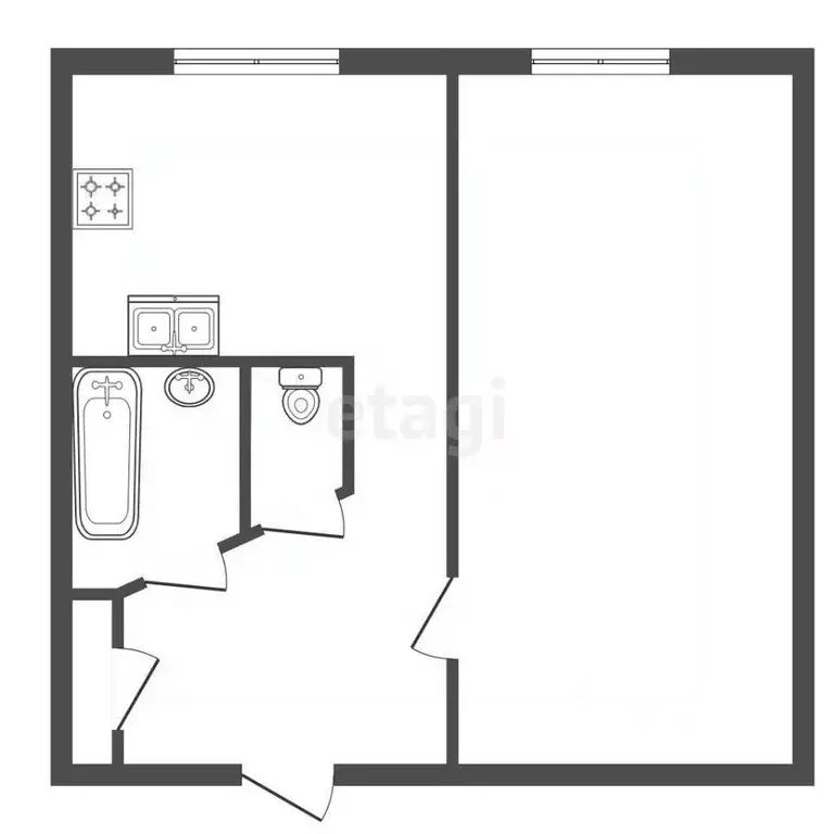 1-к кв. Санкт-Петербург Купчинская ул., 13К1 (29.0 м) - Фото 2