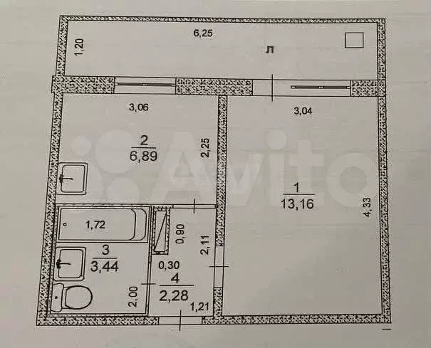 1-к. квартира, 25,8 м, 9/10 эт. - Фото 0