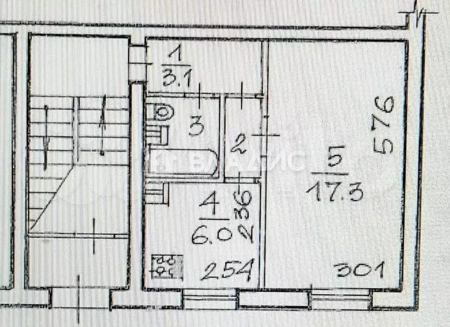 1-к. квартира, 30,9 м, 1/3 эт. - Фото 0