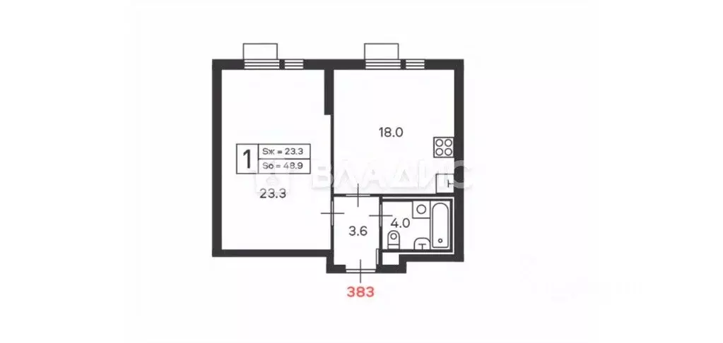 1-к кв. Москва Дмитровское ш., 89 (48.9 м) - Фото 1