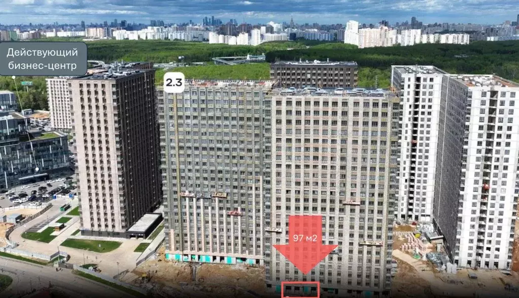 Торговая площадь в Москва Тропарево Парк мк, к2.3 (97 м) - Фото 1