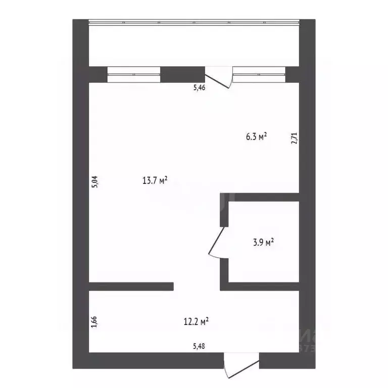 1-к кв. Амурская область, Благовещенск Высокая ул., 130 (36.9 м) - Фото 2