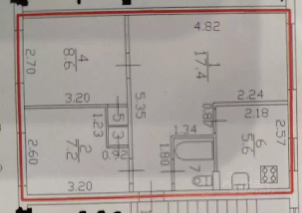 3-к кв. Санкт-Петербург Трамвайный просп., 15К2 (42.0 м) - Фото 2