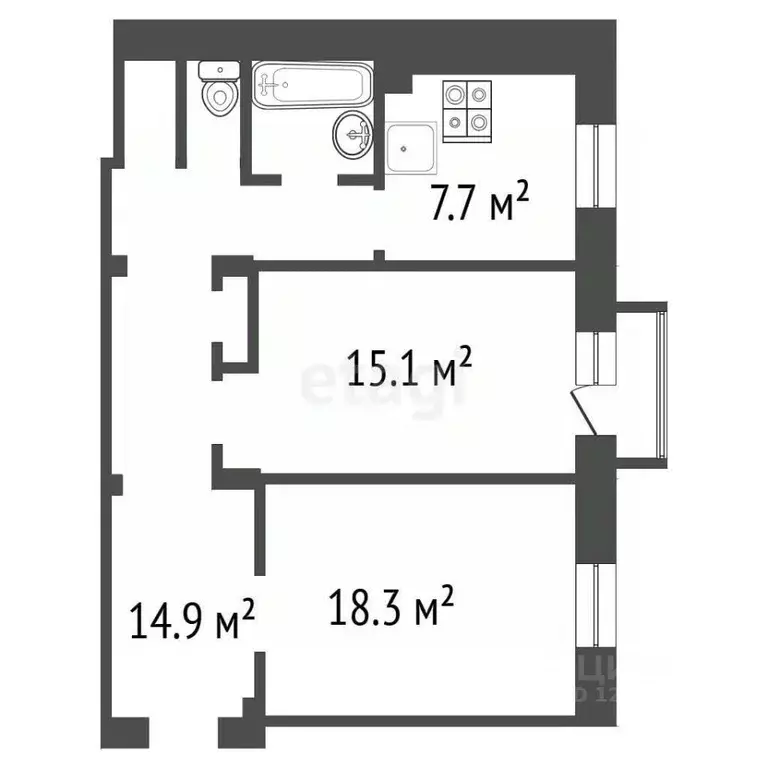 2-к кв. Воронежская область, Воронеж Плехановская ул., 49 (62.1 м) - Фото 1