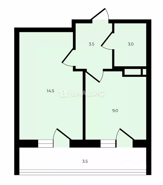 1-к кв. Ленинградская область, Мурино Всеволожский район, бул. ... - Фото 1