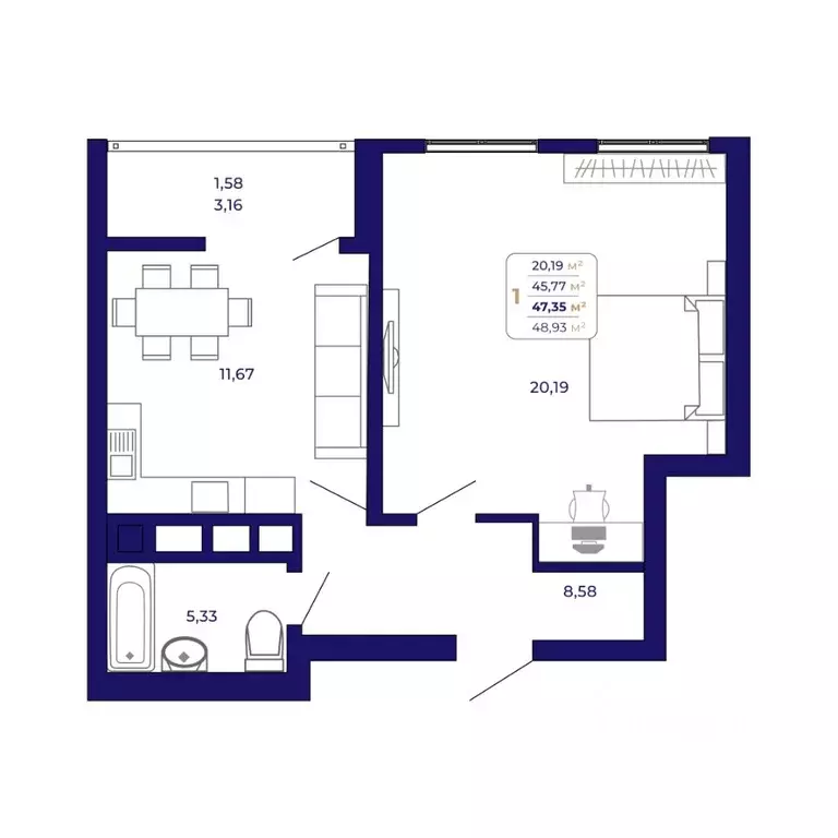 1-к кв. Башкортостан, Уфа Затон-Восточный жилрайон, Паруса жилой ... - Фото 0