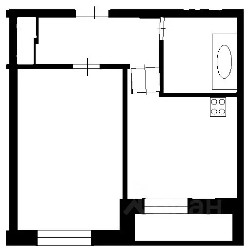 1-к кв. Санкт-Петербург ул. Катерников, 5к2 (39.0 м) - Фото 1