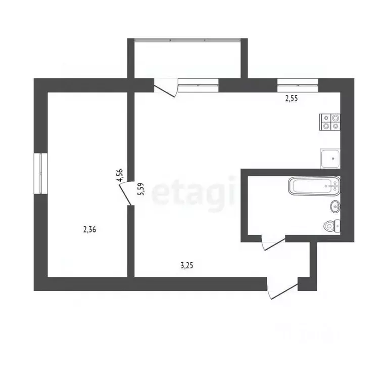 2-к кв. Севастополь ул. Киевская, 18 (42.1 м) - Фото 2