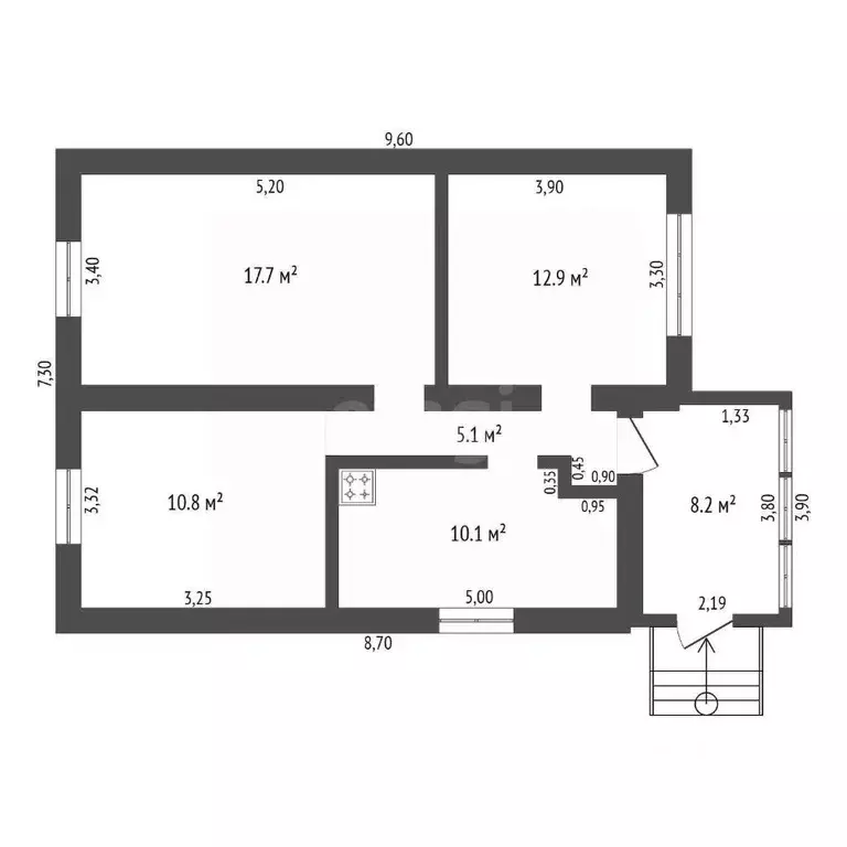 3-к кв. Амурская область, Благовещенский район, с. Егорьевка ... - Фото 2