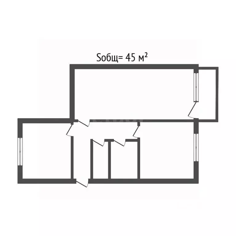 2-к кв. Брянская область, Унеча ул. Ленина, 17 (45.0 м) - Фото 2