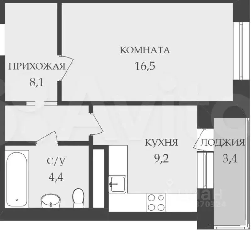 1-к кв. Санкт-Петербург просп. Героев, 26к3 (38.0 м) - Фото 1