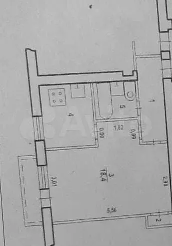 1-к. квартира, 33 м, 2/5 эт. - Фото 0