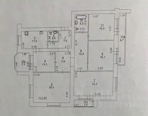 4-к кв. Ростовская область, Ростов-на-Дону Красноармейская ул., 13/95 ... - Фото 1