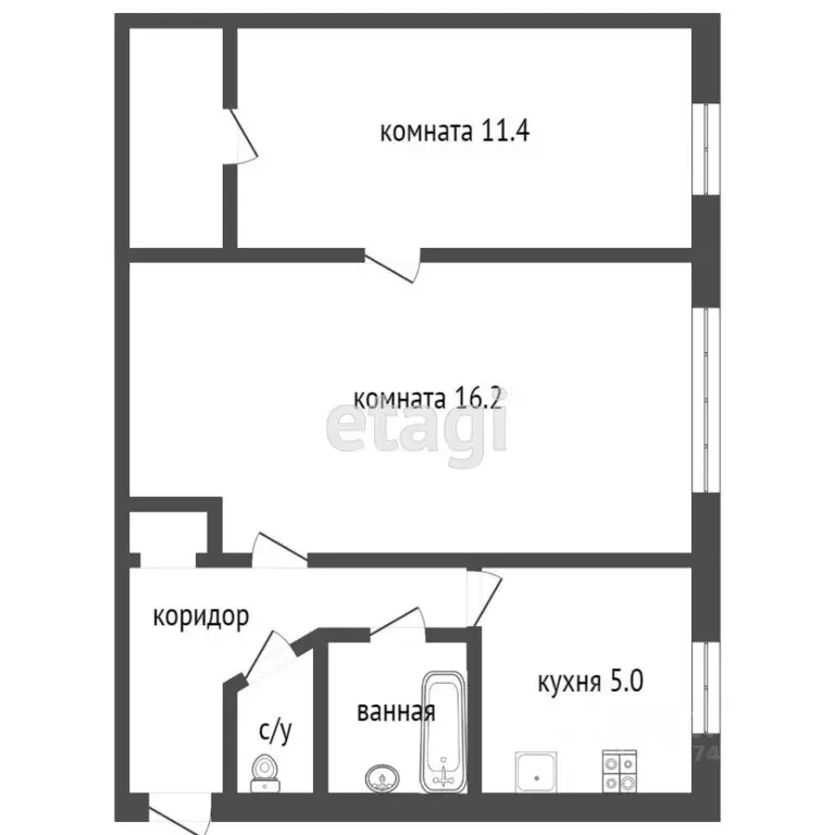 2-к кв. Санкт-Петербург, Санкт-Петербург, Пушкин Железнодорожная ул., ... - Фото 1