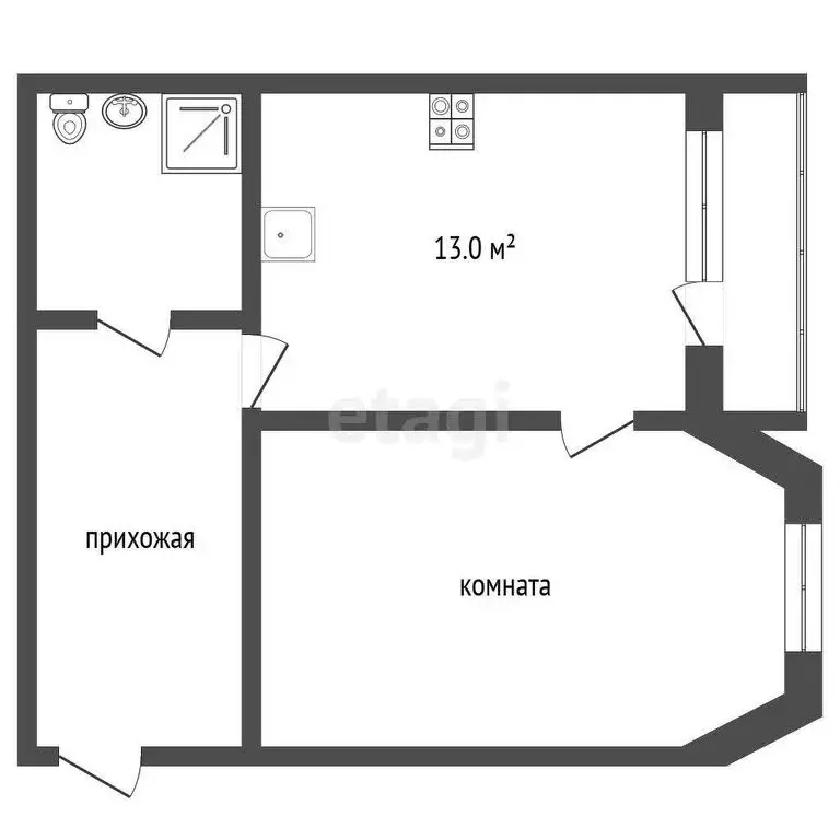 1-комнатная квартира: Муром, улица Лакина, 64 (42.3 м) - Фото 0