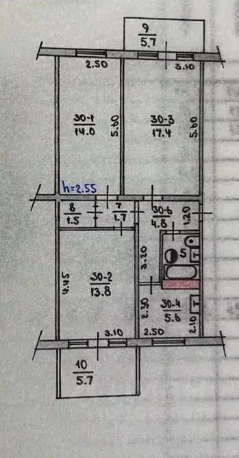 3-к кв. Крым, Ялта ул. Московская, 49 (70.2 м) - Фото 1