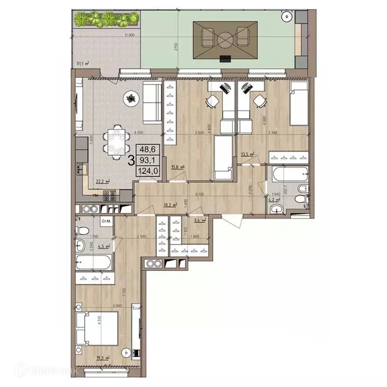 3-к кв. Рязанская область, Рязань пос. Шпалозавода, Окская Стрелка ... - Фото 2