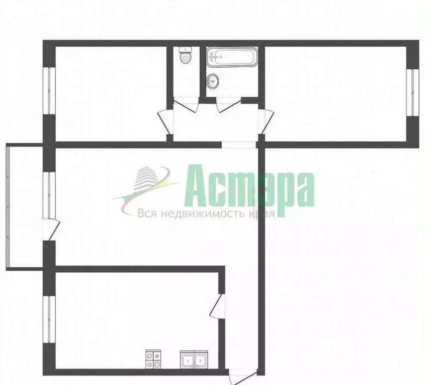 3-комнатная квартира: Чита, улица Красной Звезды, 30 (68 м) - Фото 1