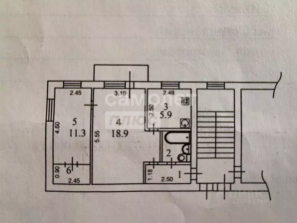 2-к кв. Иркутская область, Иркутск ул. Лермонтова, 291 (44.1 м) - Фото 2