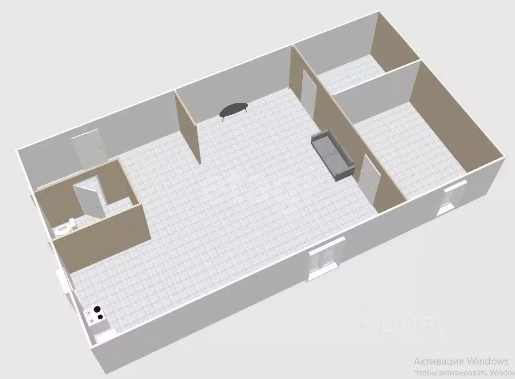 2-к кв. Сахалинская область, Холмск Молодежная ул., 10 (44.6 м) - Фото 1