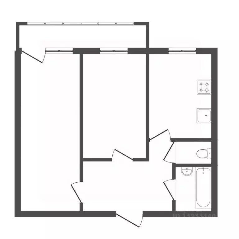 2-к кв. Тюменская область, Тюмень ул. Николая Чаплина, 119 (55.0 м) - Фото 2
